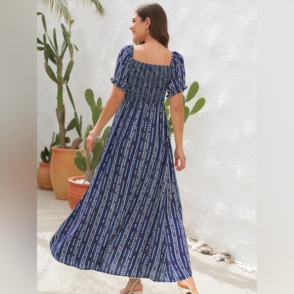 Capturing Time Short Sleeve Maxi Dresses Summer - Picture 2 of 4